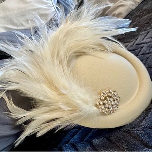 Cream Fascinator Hat